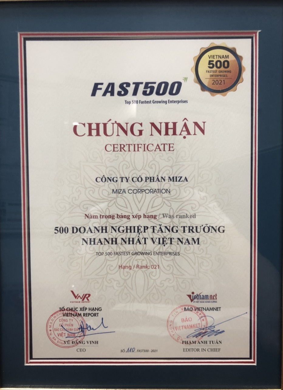 TOP 500 Doanh nghiệp tăng trưởng nhanh nhất Việt Nam (FAST500)