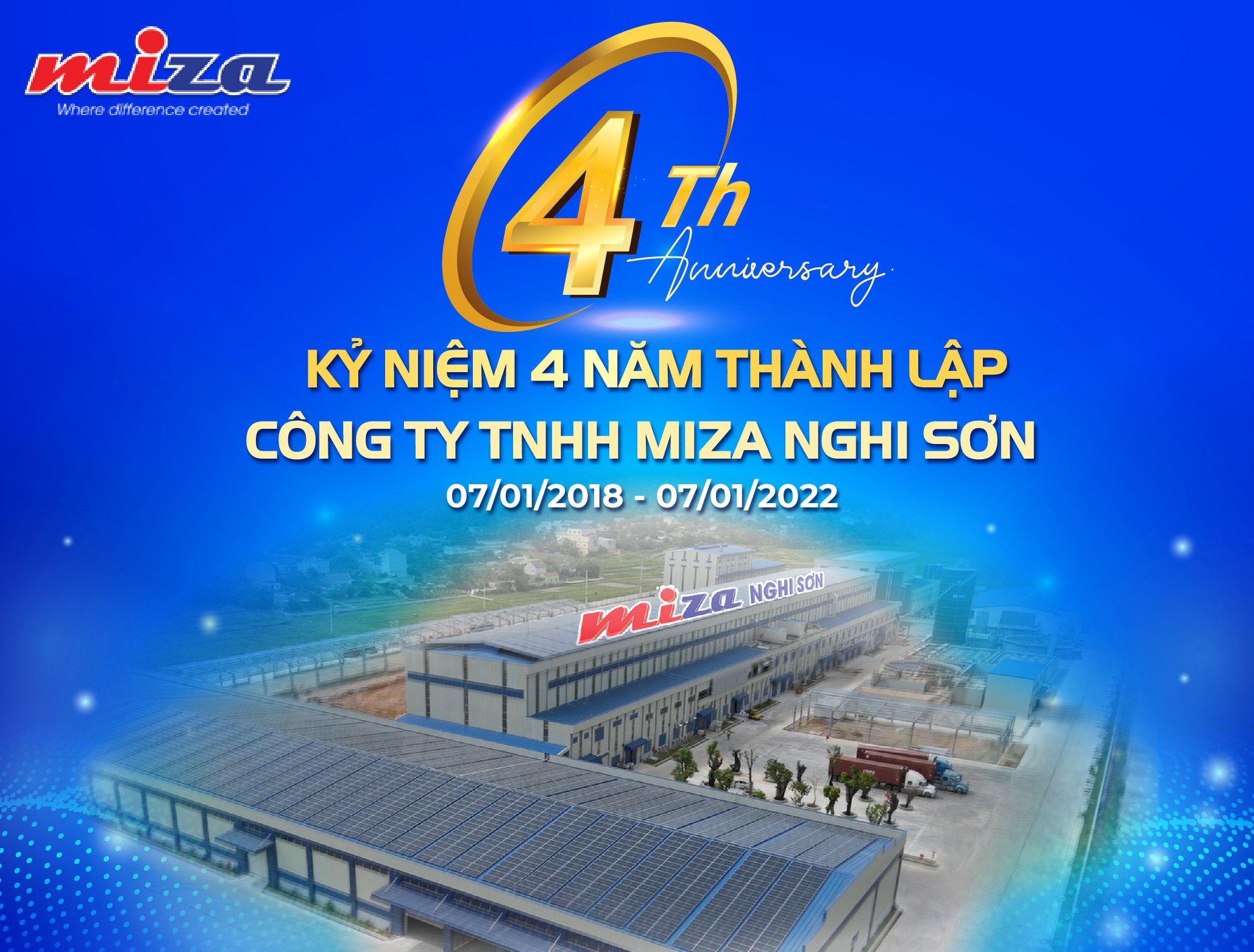 LỄ KỶ NIỆM 4 NĂM NGÀY THÀNH LẬP CÔNG TY TNHH MIZA NGHI SƠN 07/01/2018-07/01/2022