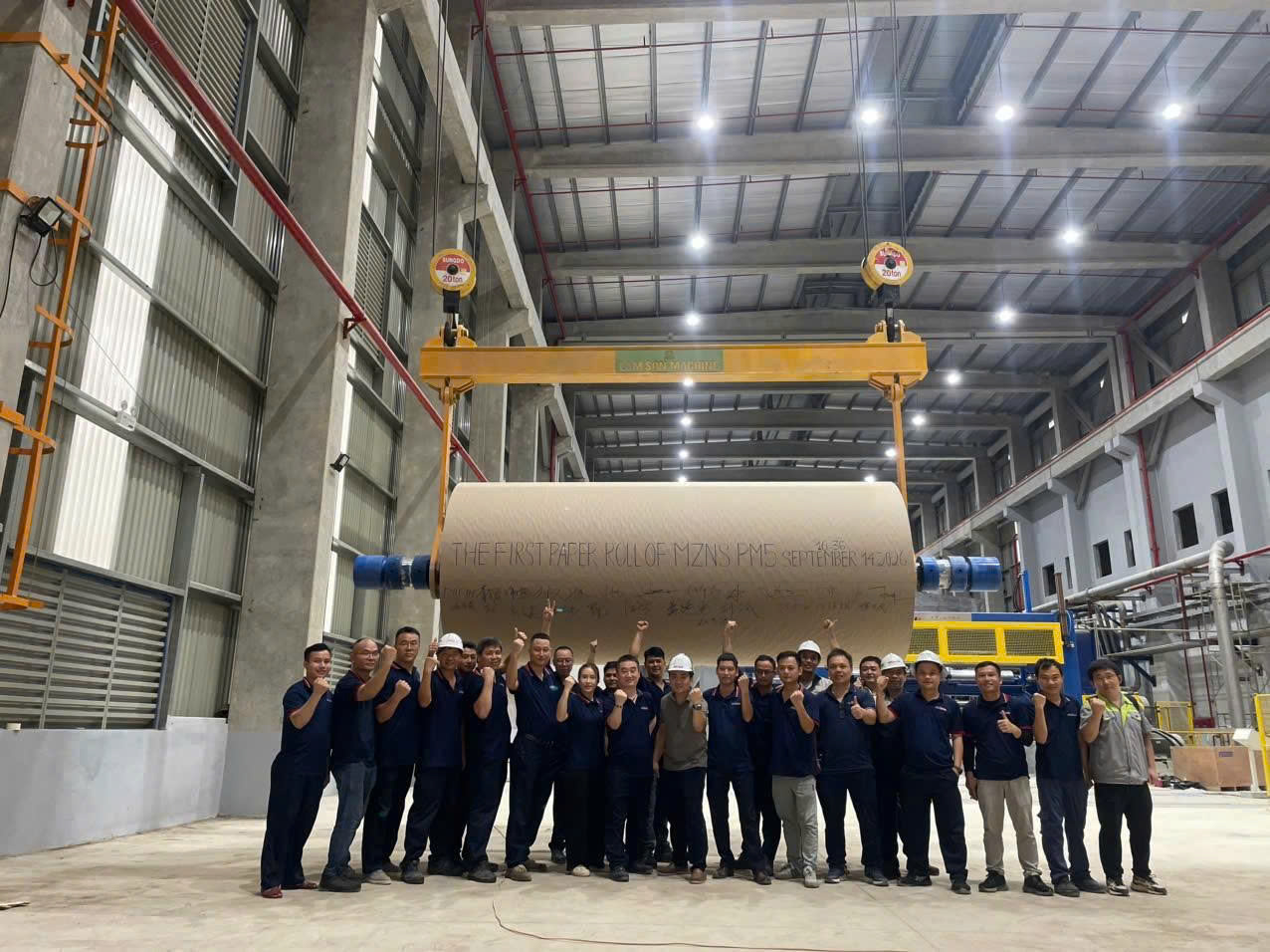 MIZA Nghi Sơn vận hành thành công PM5, chính thức cho ra cuộn giấy đầu tiên